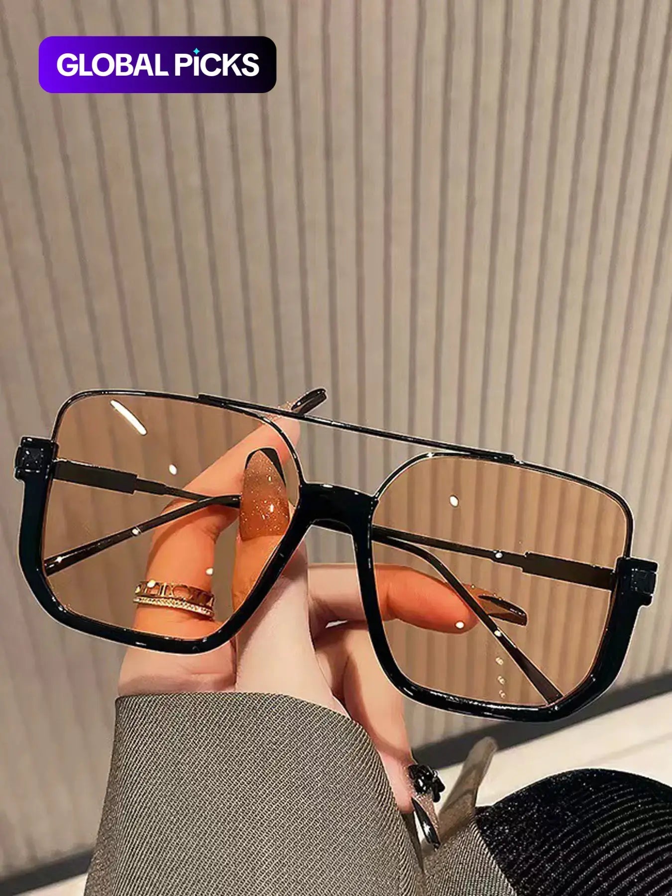 Unisex Aviator Sunglasses with Tinted Lenses