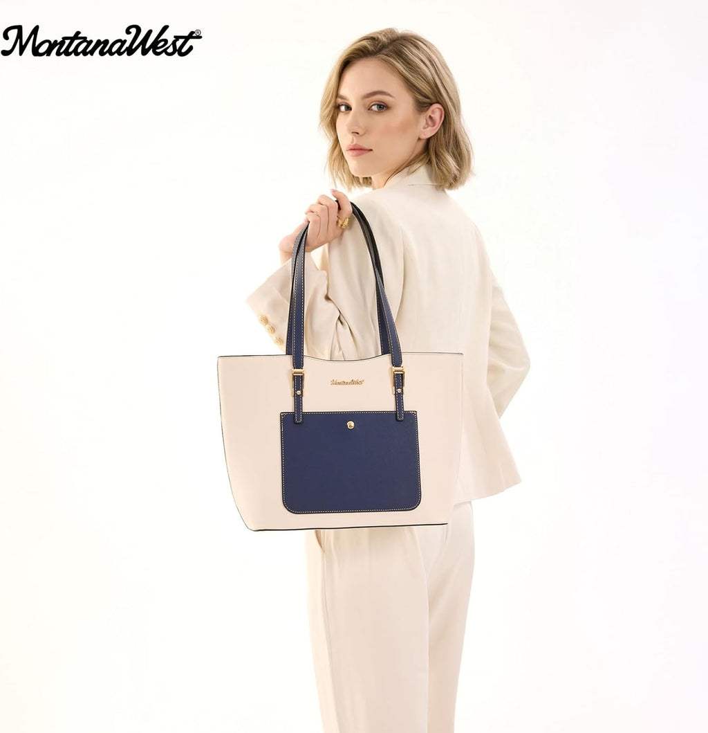 Montana West Women's 3-Piece Tote Bag and Wallet Set