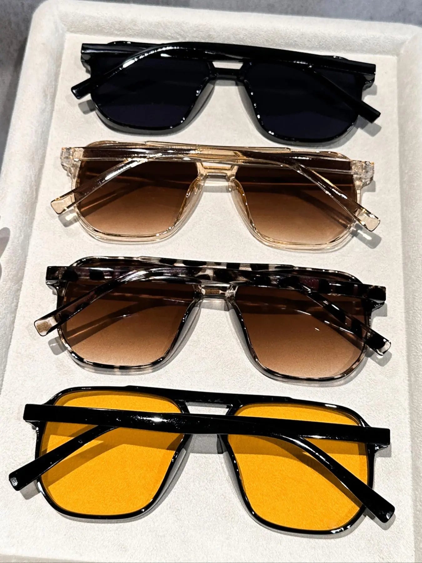 Unisex Retro Aviator Sunglasses Set